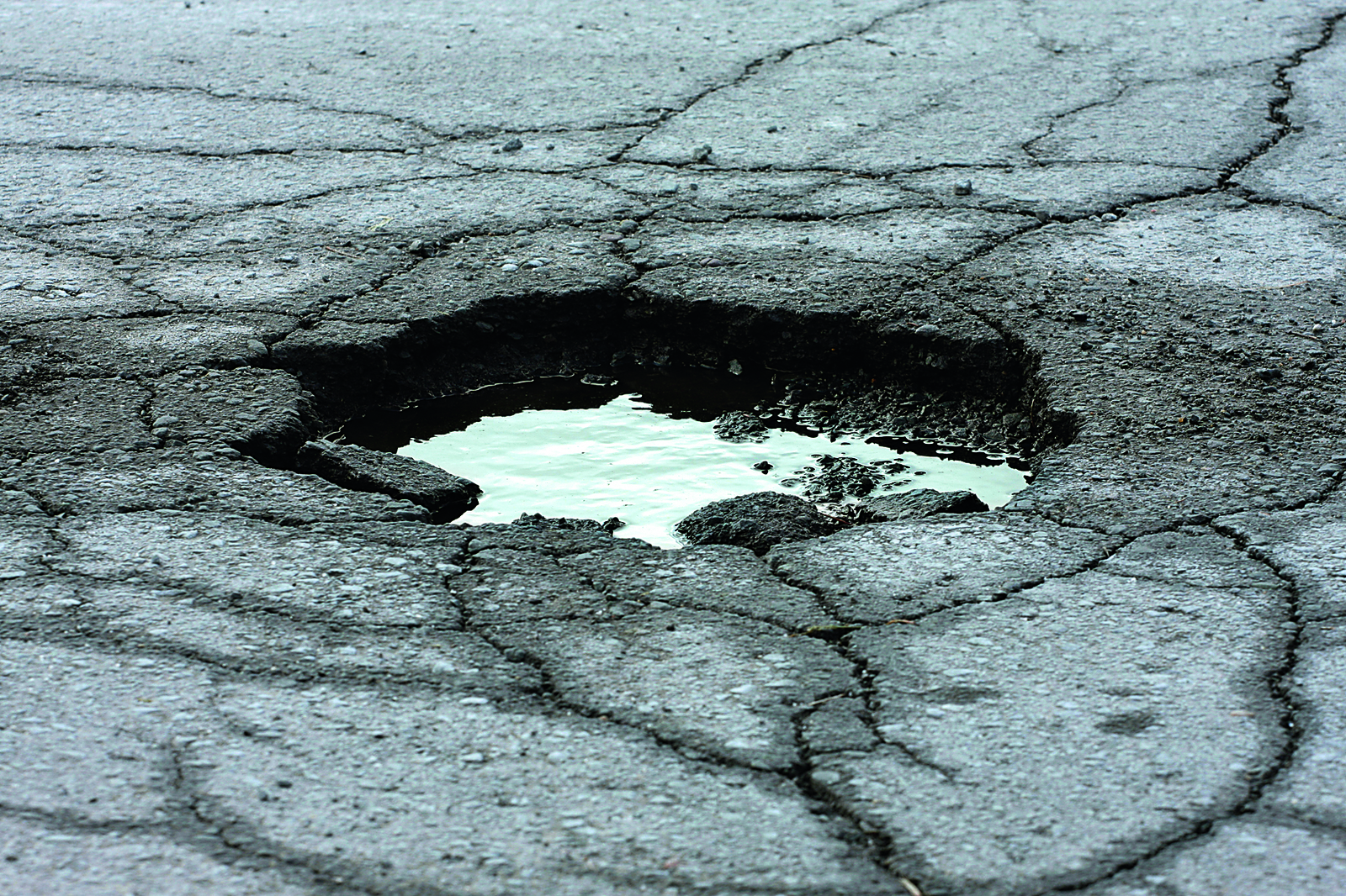 a big pothole