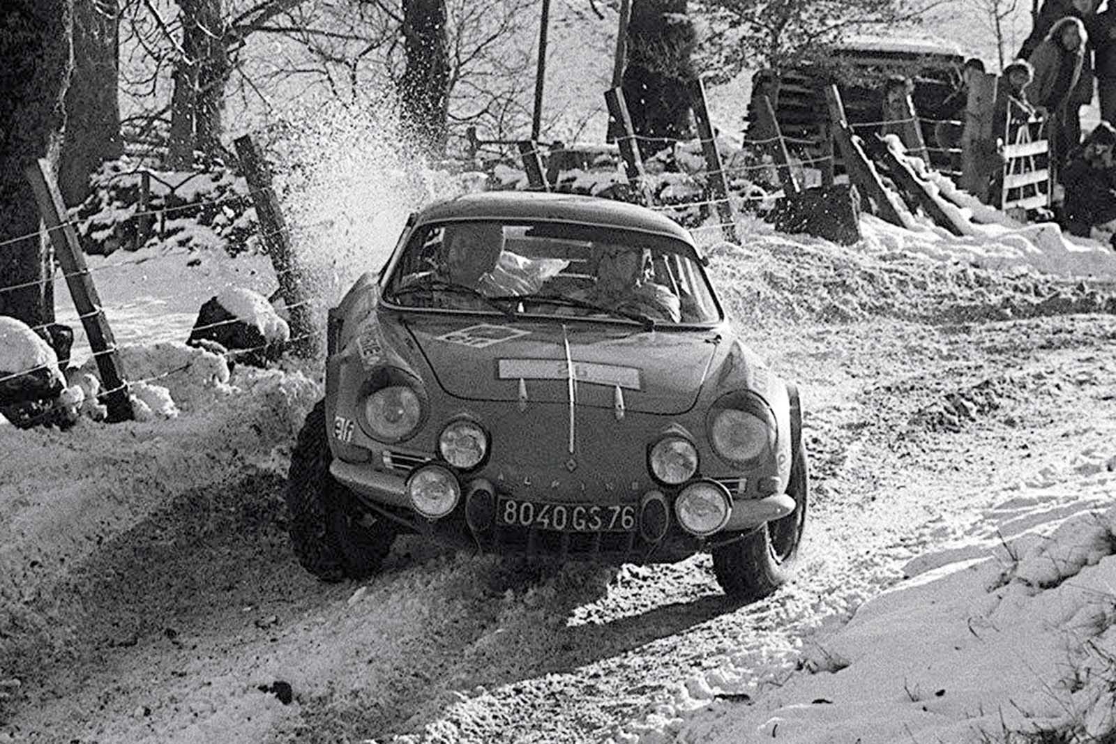 alpine a110 rally drifting