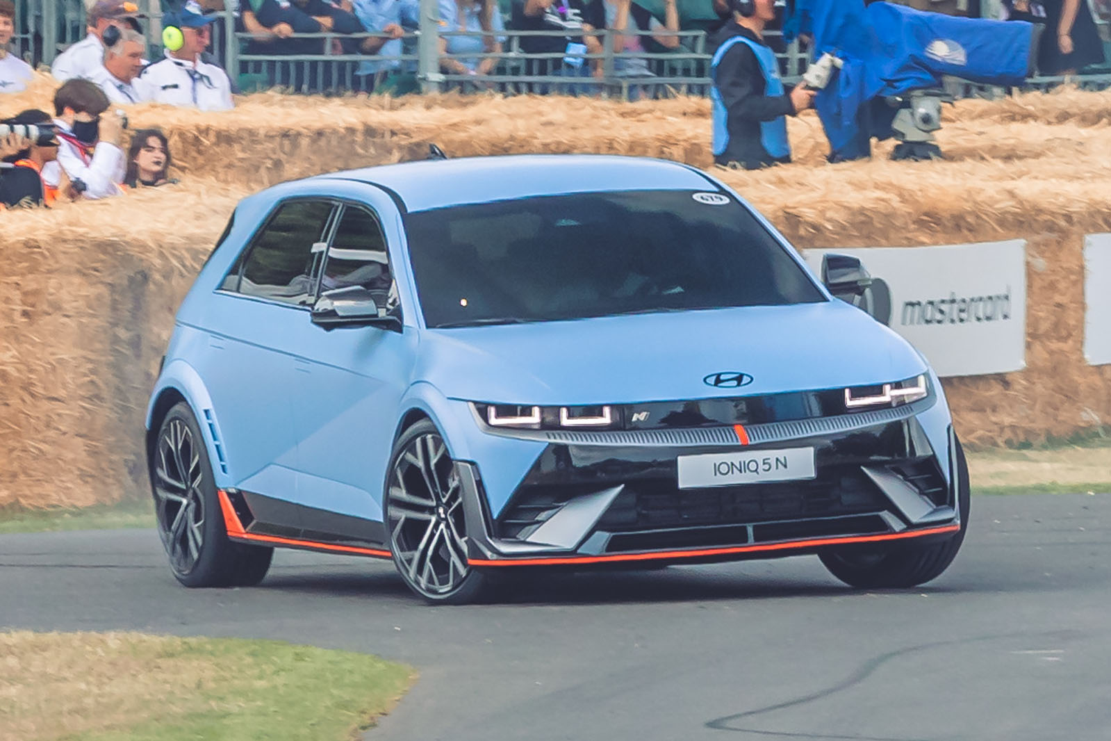 hyundai ioniq 5 n goodwood on tack from 3 4