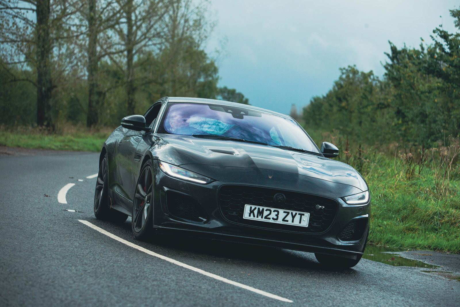 jaguar f type front lead cornering