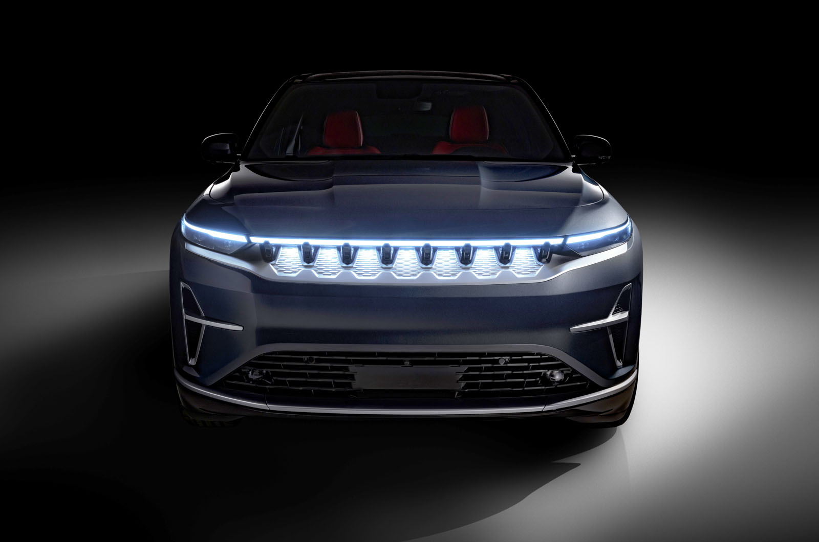 jeep wagoneer s front end illuminated grille