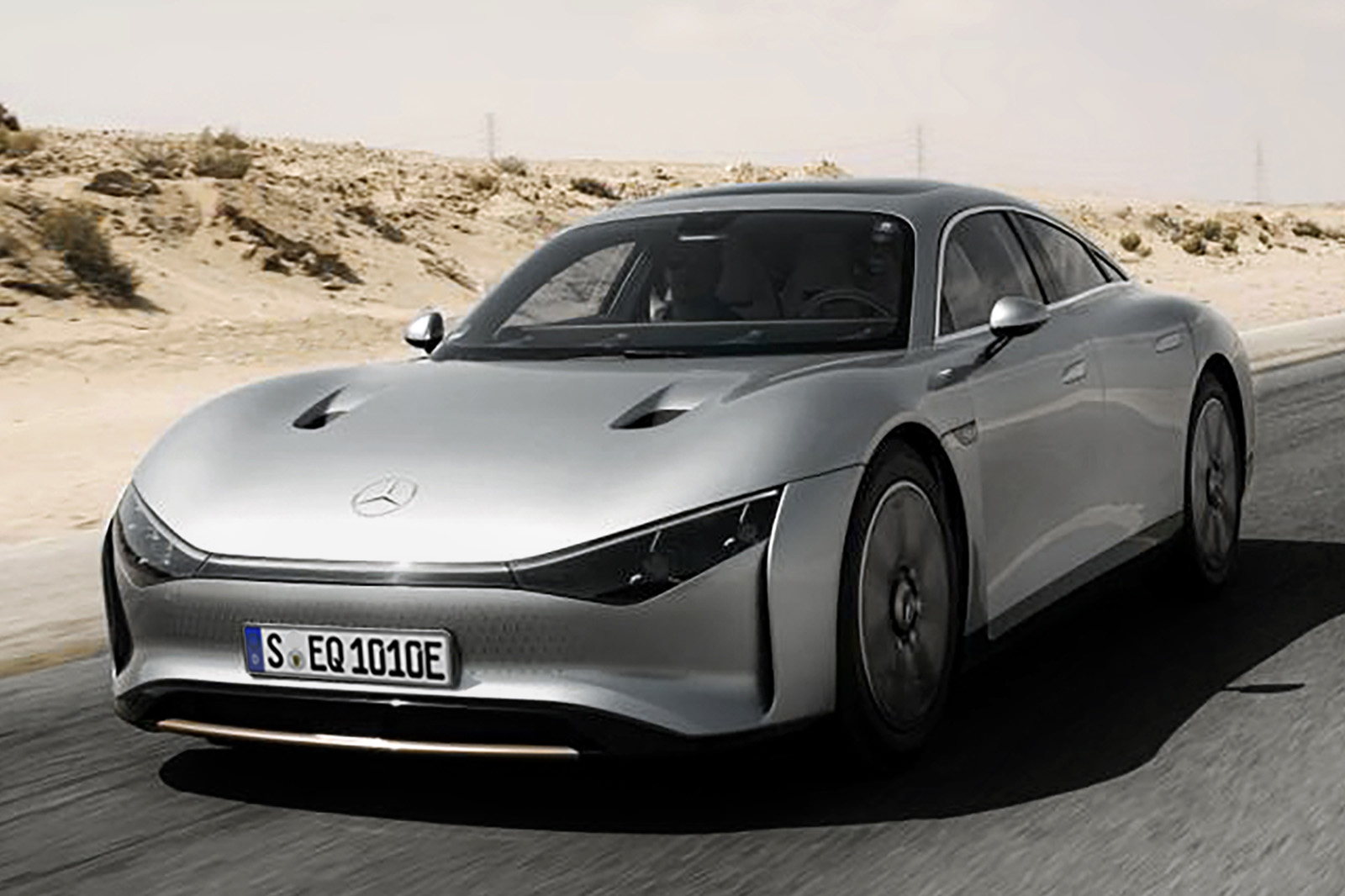 mercedes vision eqxx concept record front lead