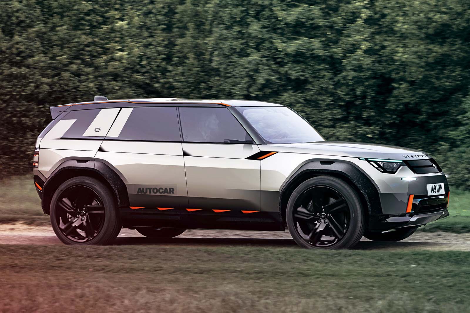 new land rover discovery front three quarter render