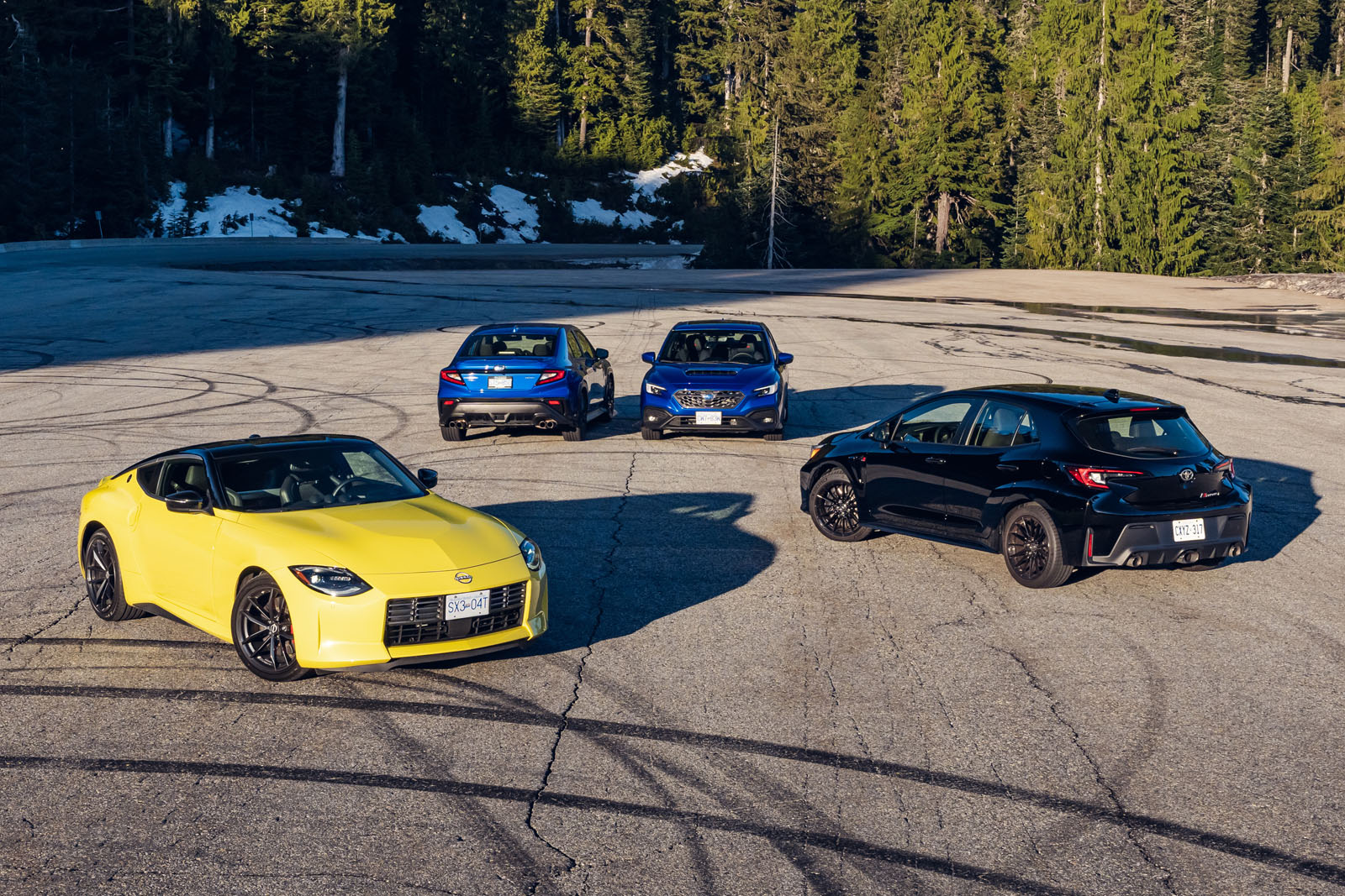 nissan z vs subaru wrx vs toyota gr corolla 2