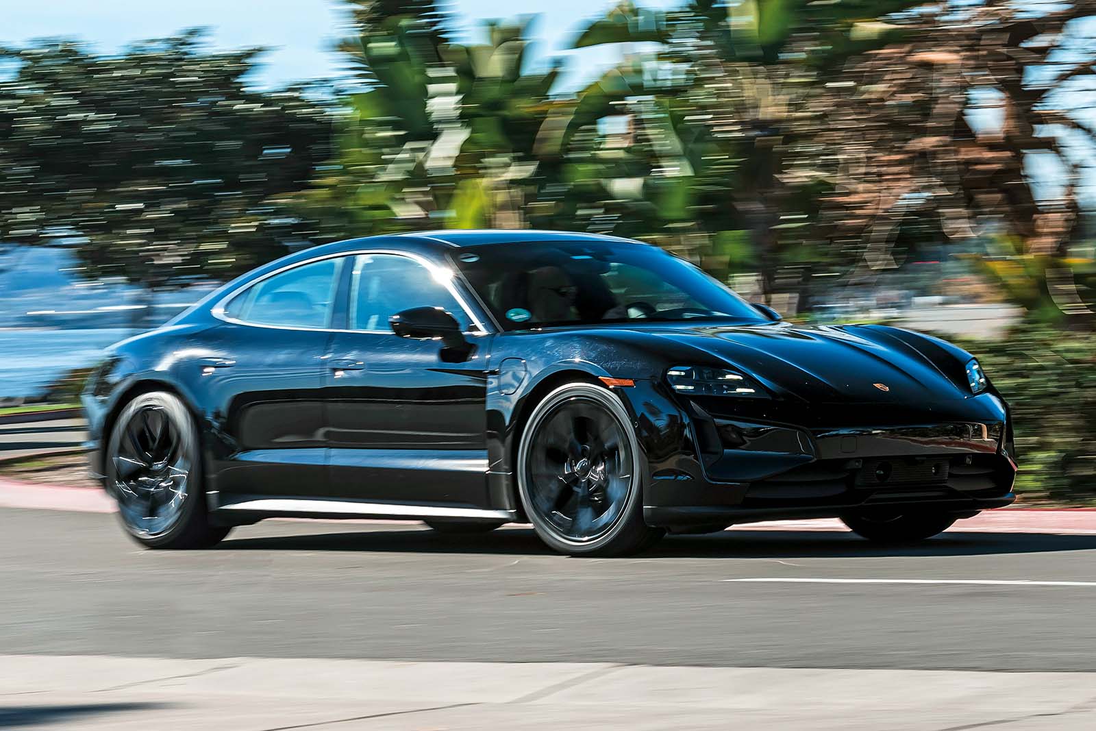 porsche taycan front three quarter 0