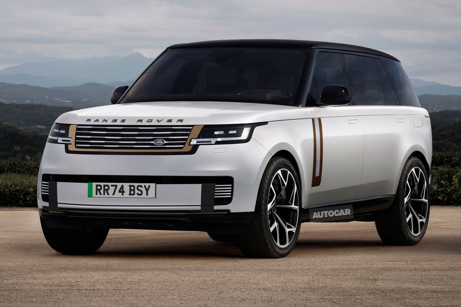 range rover ev autocar render front quarter