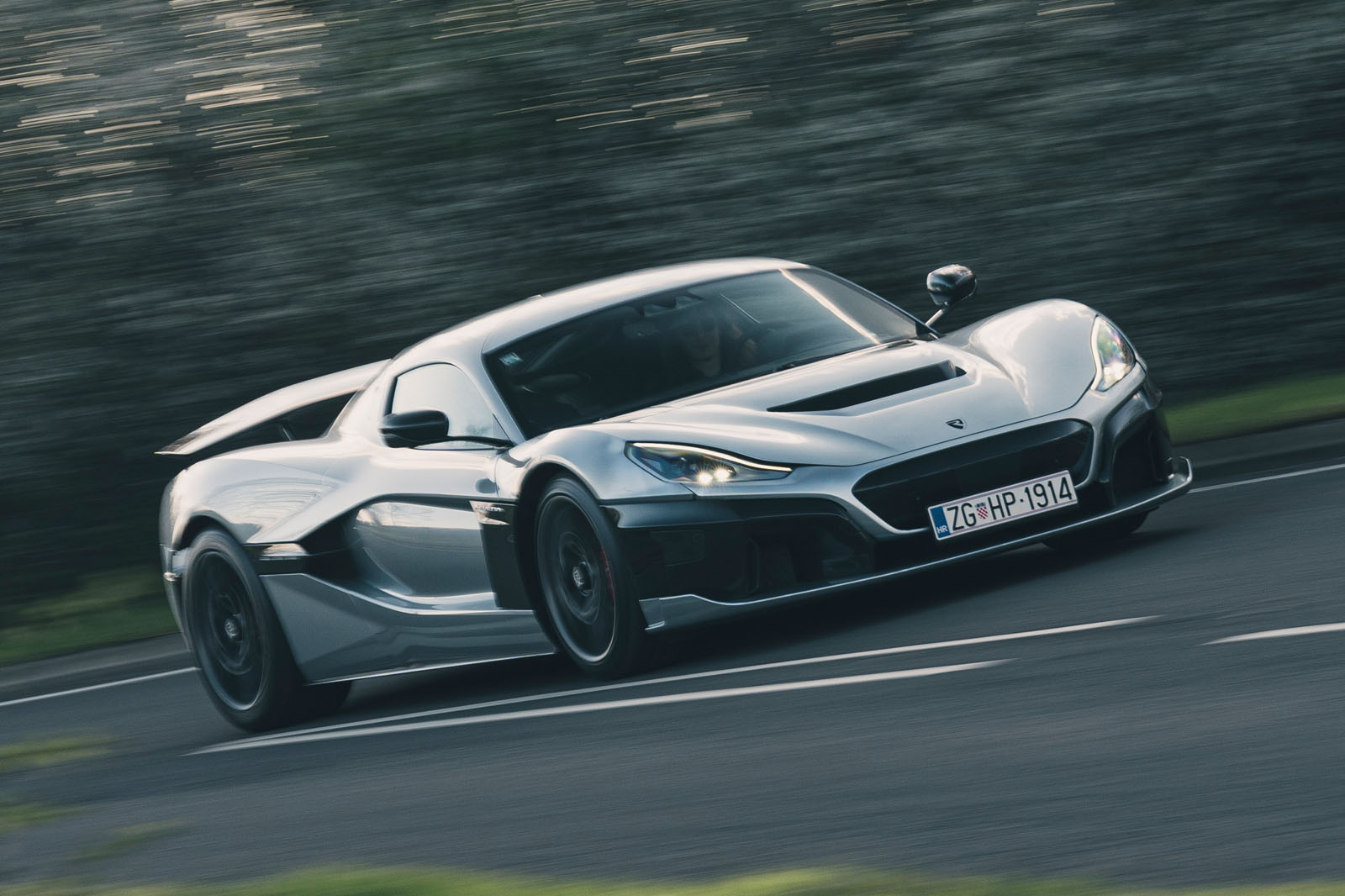 rimac nevera 2023 front quarter tracking 2