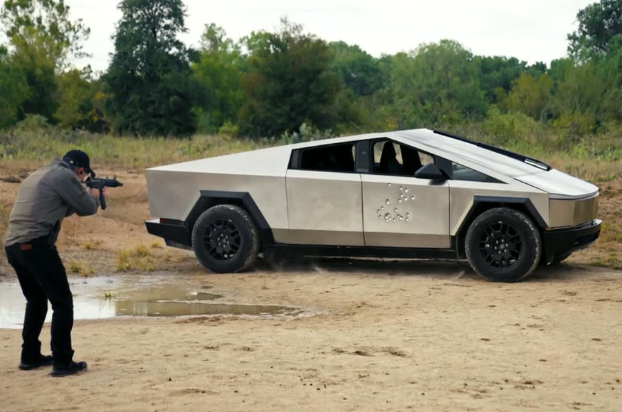 tesla cybertruck bulletproof 0