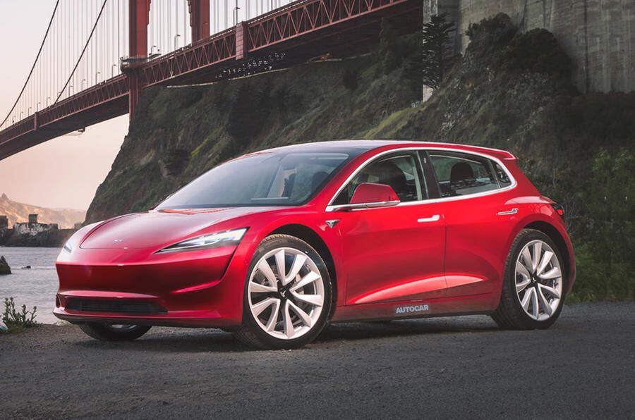 tesla model 2 autocar render