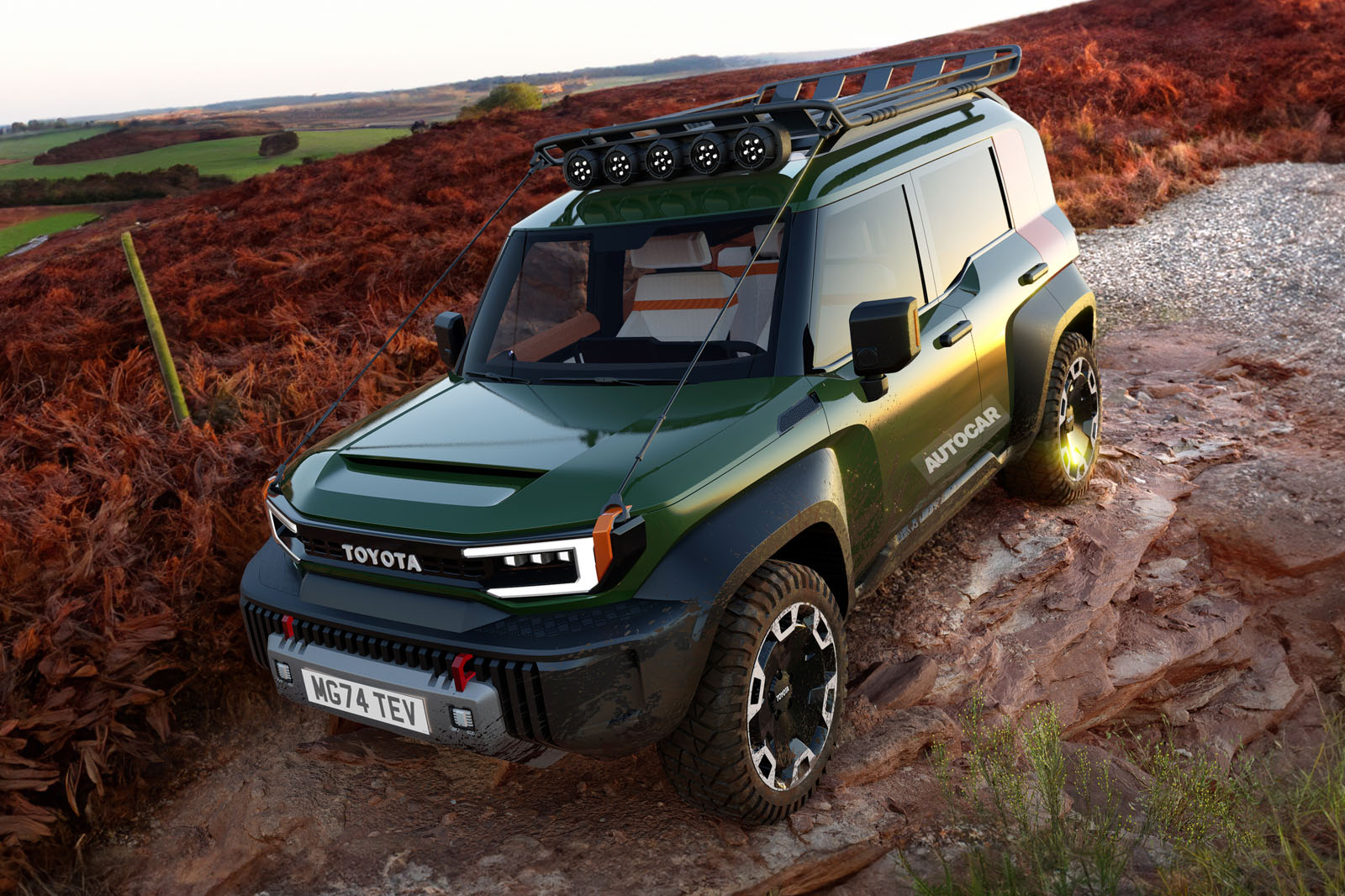 toyota compact cruiser ev render autocar front quarter