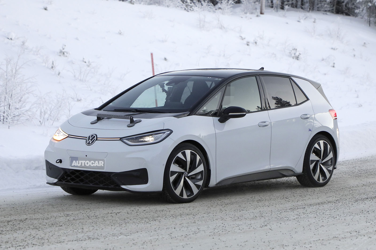 volkswagen id 3 gtx testing front quarter