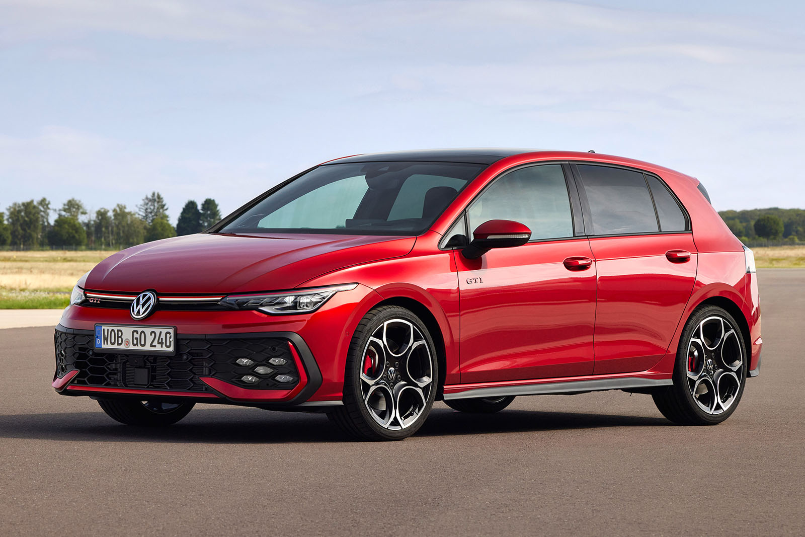 volkswagen golf gti front three quarter lead